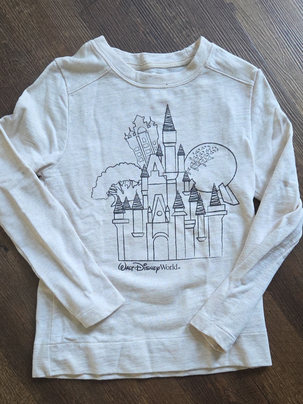 Disney Cream White Long-Sleeve Top